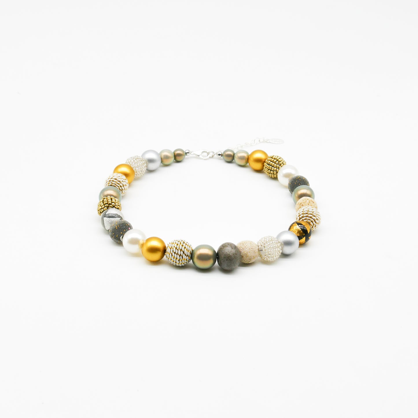 Perlenkette Golden Granit