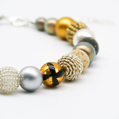 Perlenkette Golden Granit