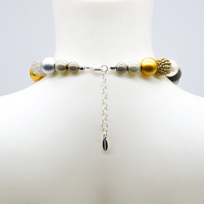 Perlenkette Golden Granit