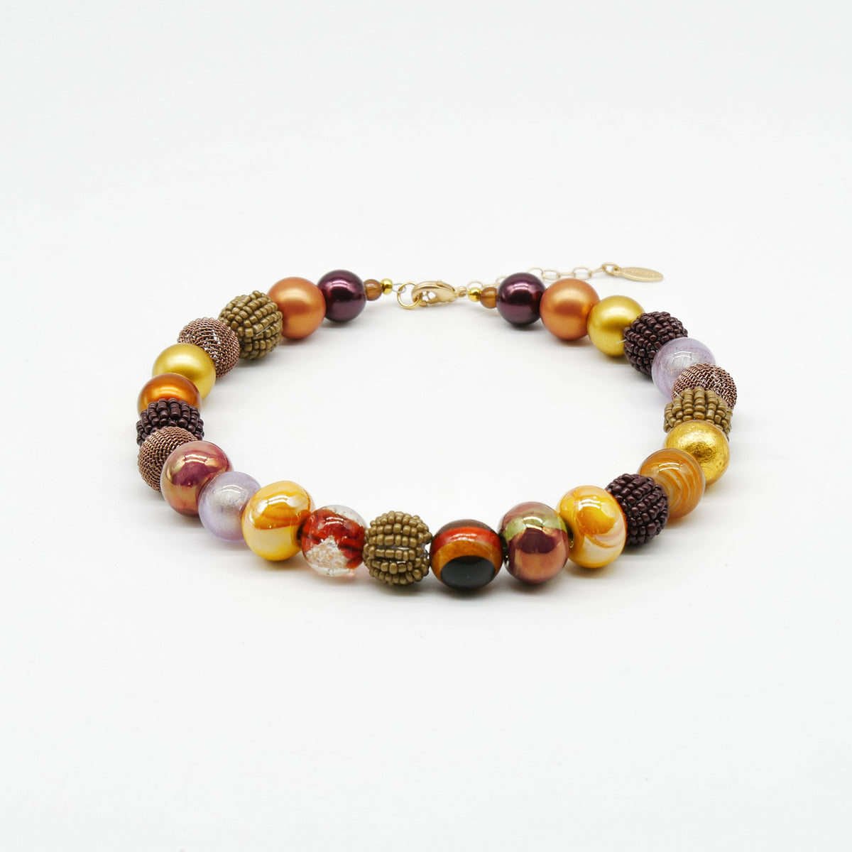 Perlenkette Waldgold