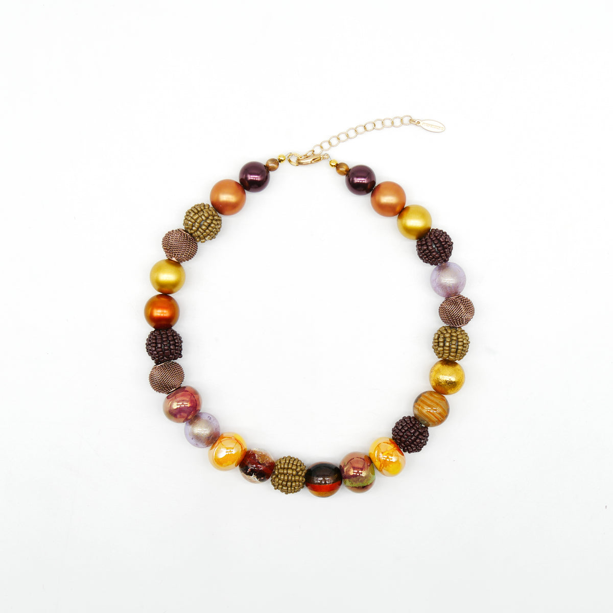 Perlenkette Waldgold