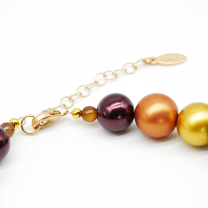 Perlenkette Waldgold
