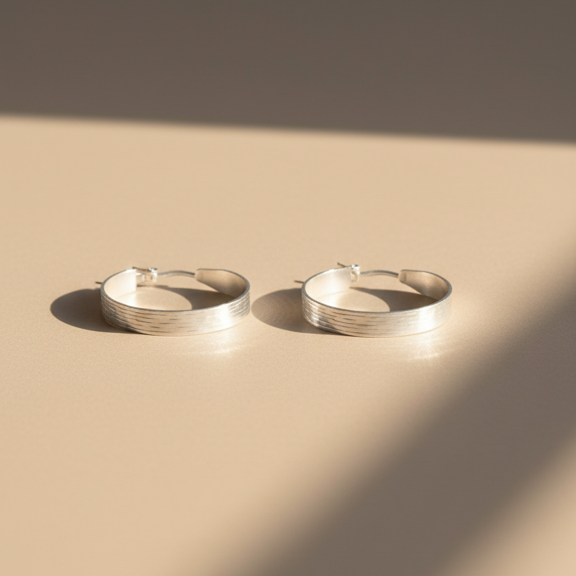 Ohrringe Silver Stripes