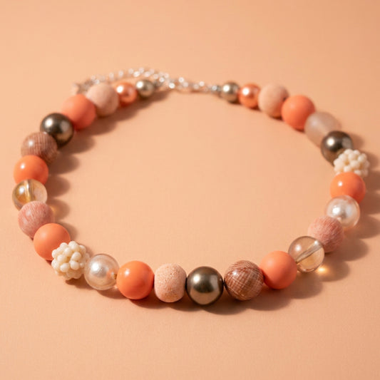 Perlenkette Peach Bloom