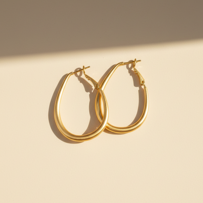 Ohrringe Lunar Oval Gold