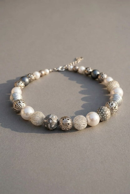 Perlenkette Classic Silver