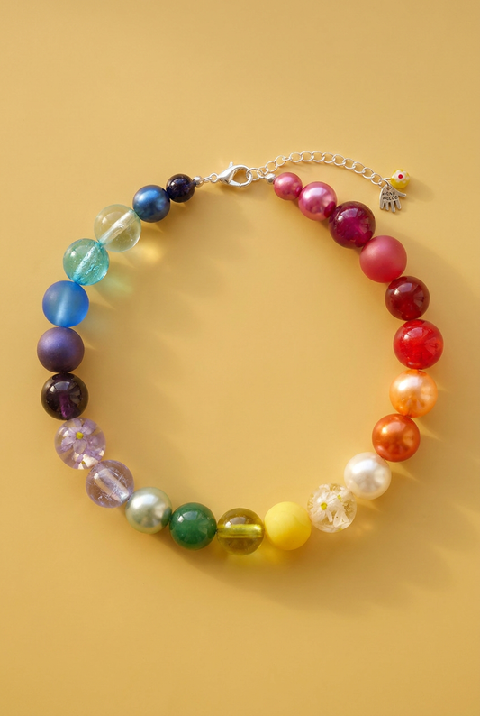 Perlenkette Flower Rainbow