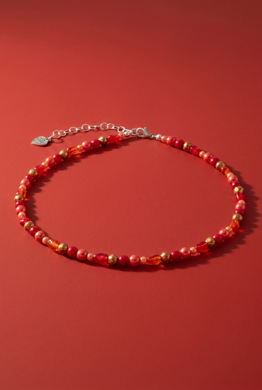 Perlenkette Red Charm