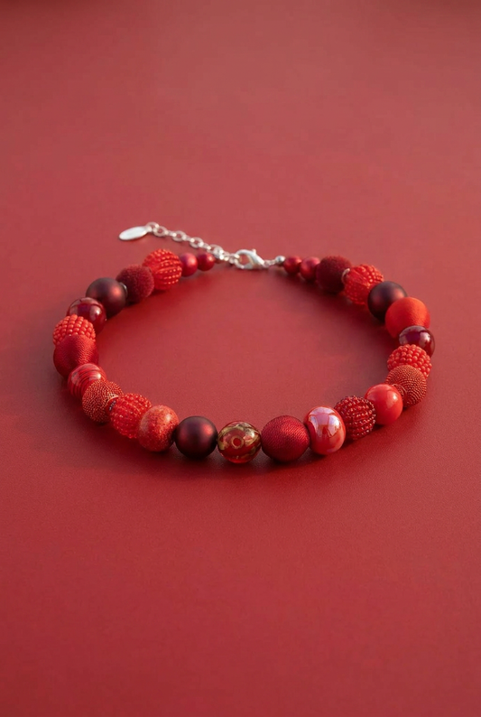 Perlenkette Red Secrets