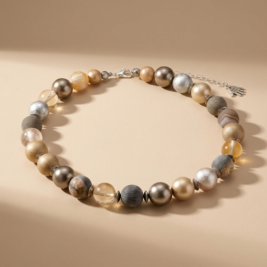 Perlenkette Pearl Beige
