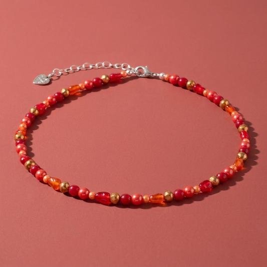 Perlenkette Red Charm
