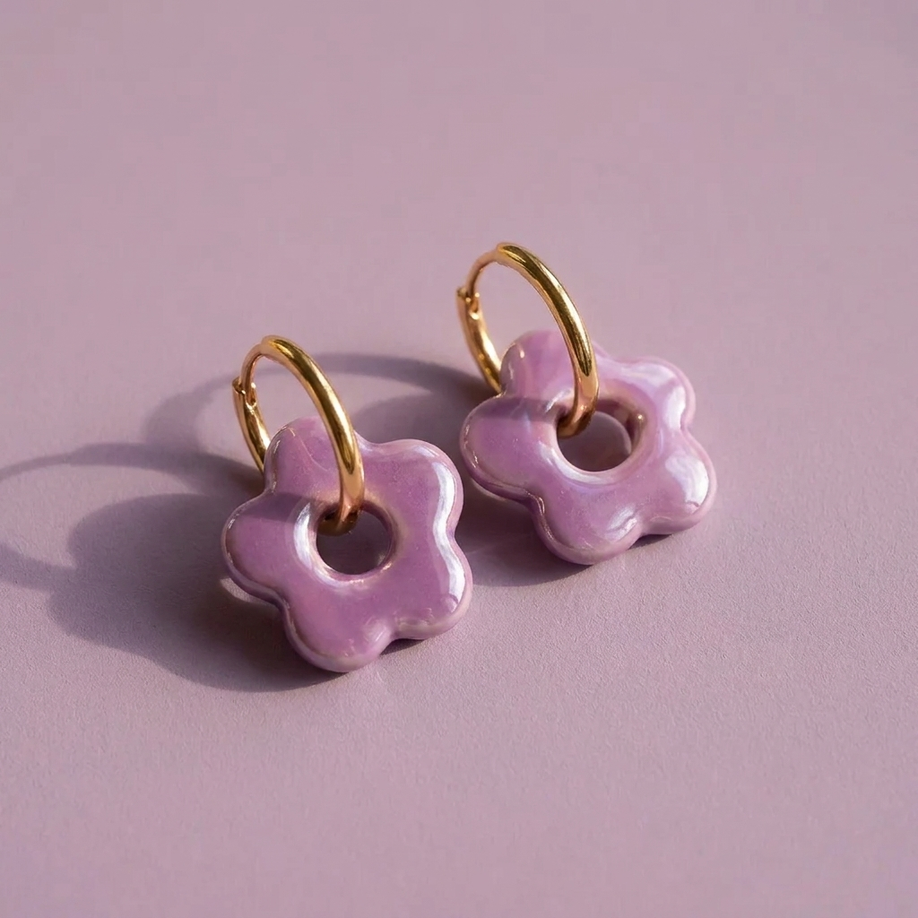 Ohrringe Blossom Purple