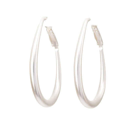 Ohrringe Lunar Oval Silver